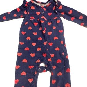 Heart Patterned Kids One Piece